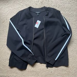 TORRID BLACK Stripe Bomber